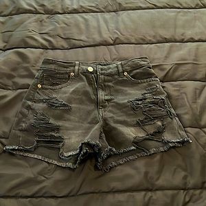 American Eagle Outfitters black jean shorts